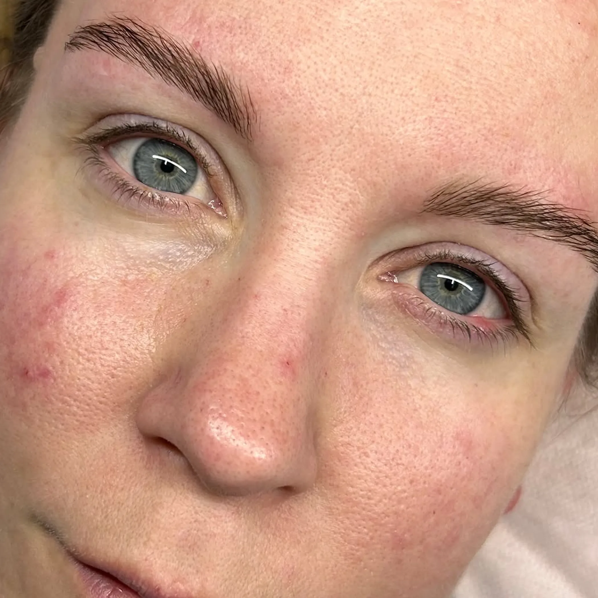 styled, lifted eyebrows