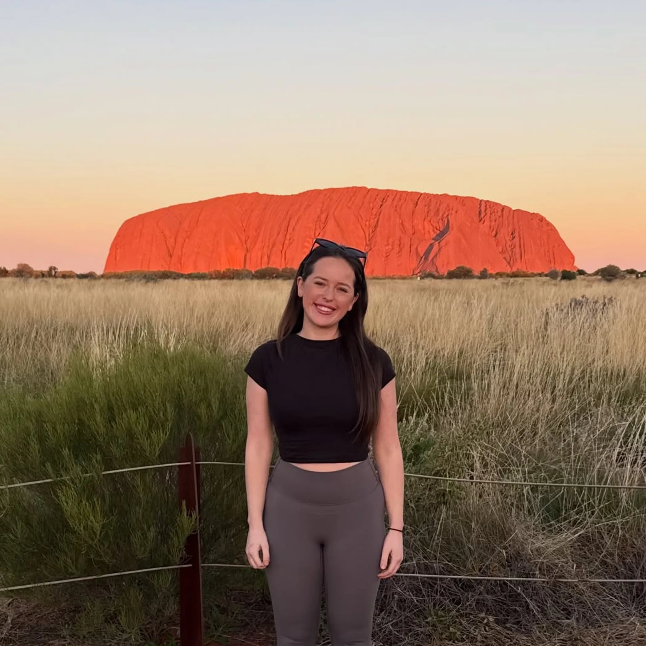 uluru and a visitor